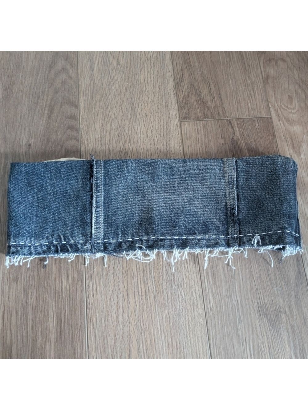 NEW! Zara | Distressed Denim Bandeau